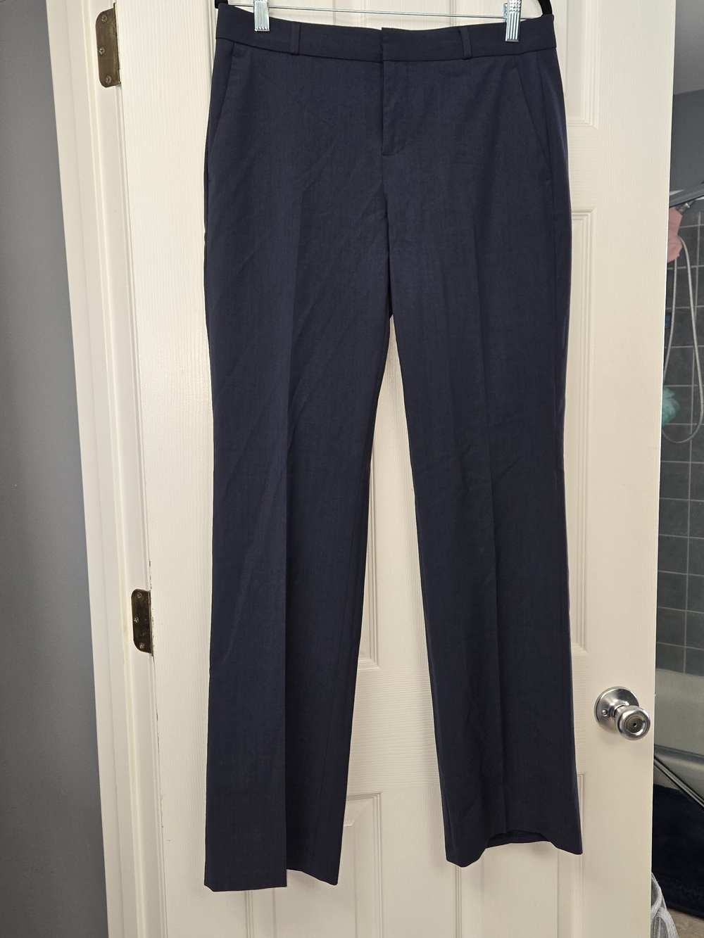 Banana Republic Logan Trouser Pants Size 6 Long 6L Navy Blue Dress Pants Tall
